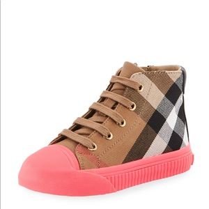 Burberry Girls Belford Sneaker Pink Sole